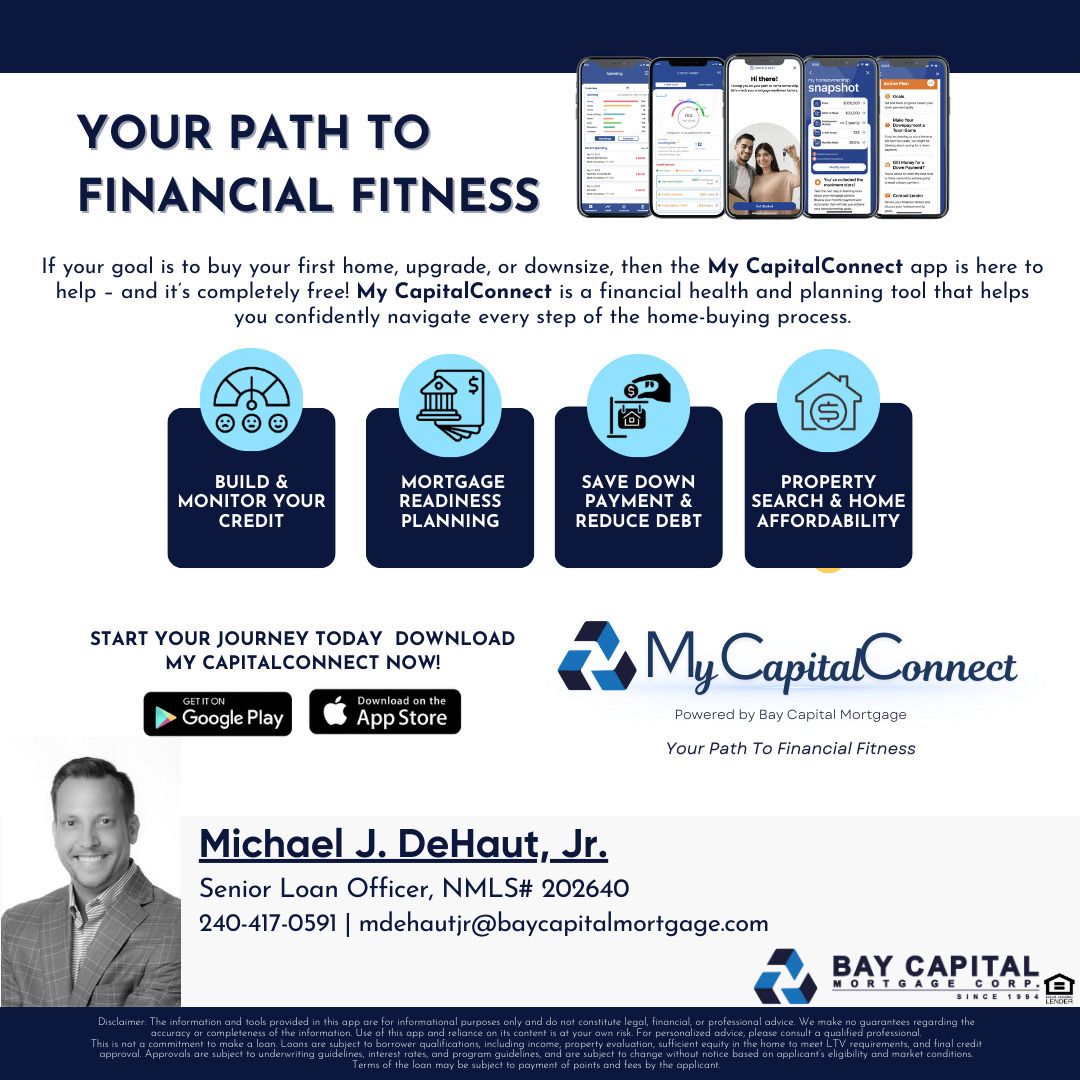 Michael J. DeHaut Jr, Bay Capital Mortgage Facebook ad: My CapitalConnect