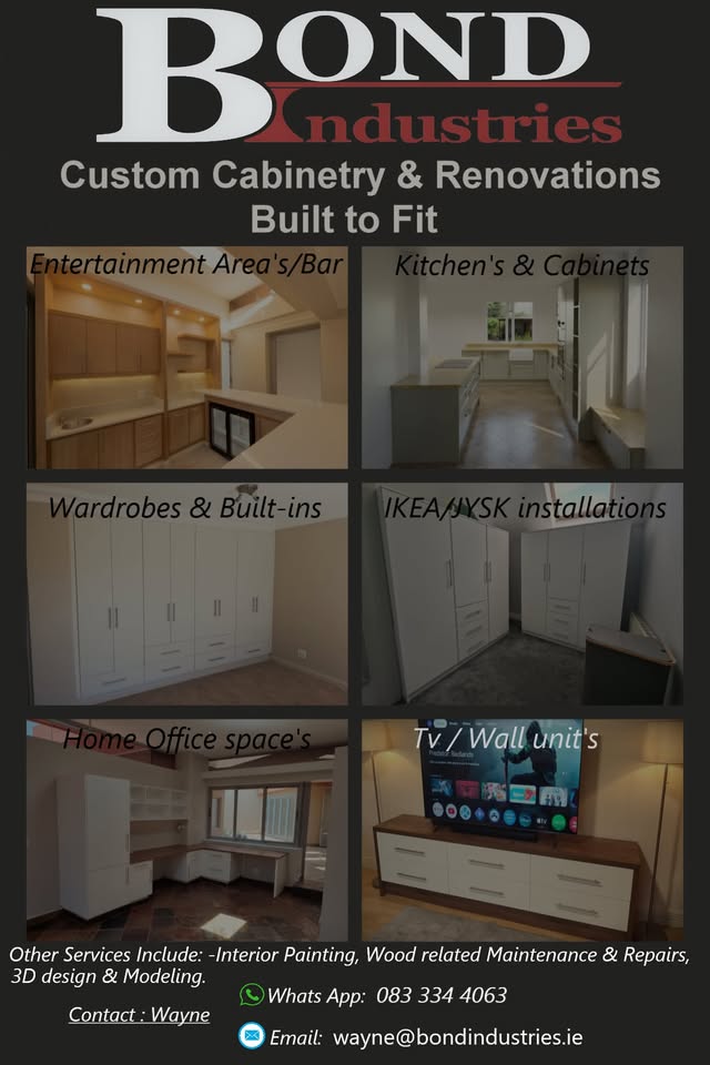 BOND Industries Facebook ad: Need a kitchen refit, built‑in wardrobe, or clever…