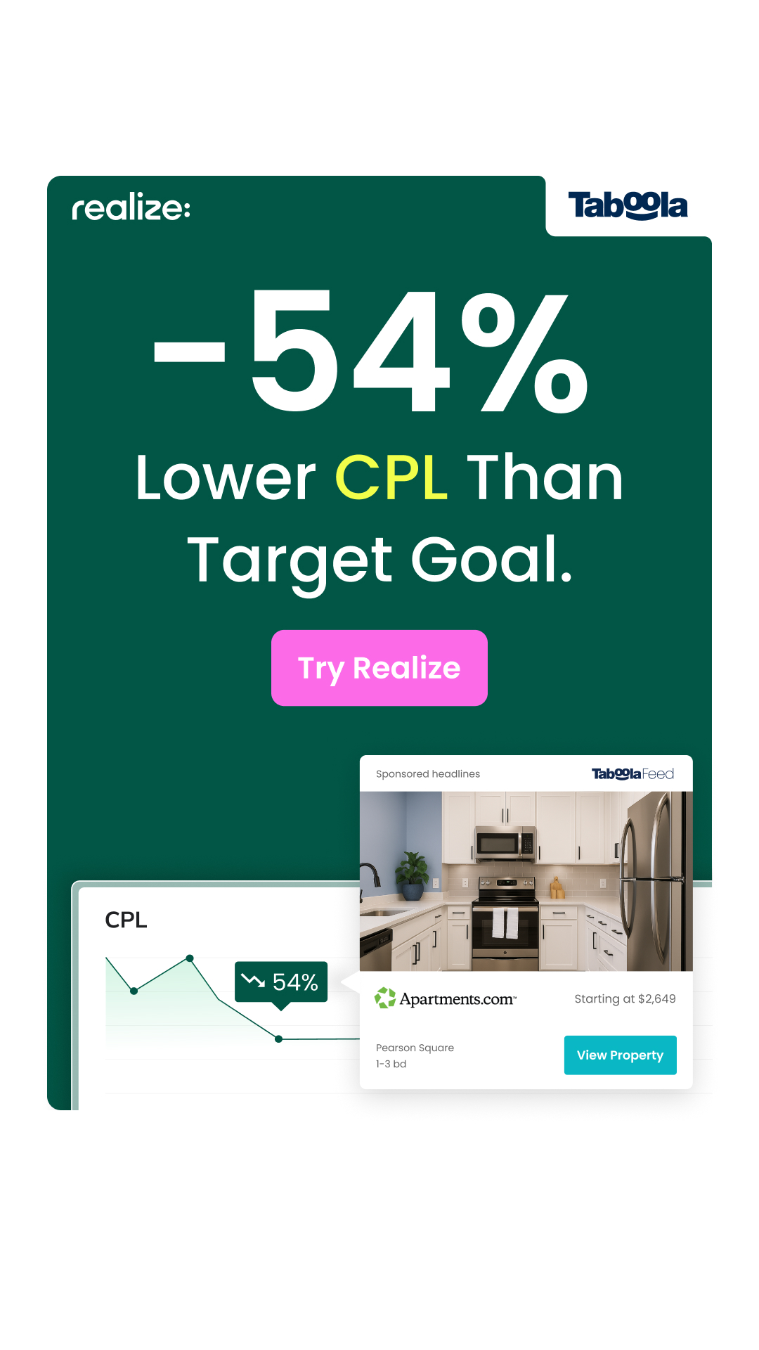 Realize For Advertisers Facebook ad