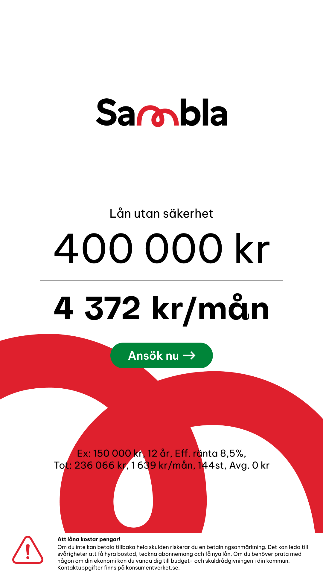 Sambla.se Facebook ad from Jan 21, 2026