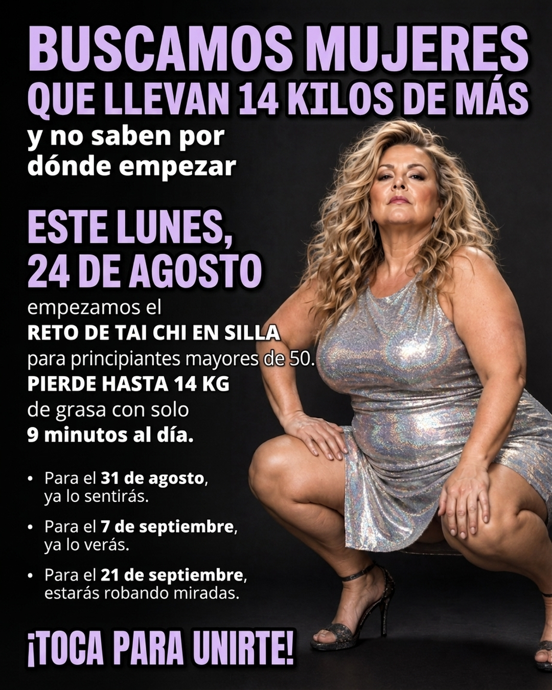 Chair Yoga Coach Facebook ad: ¡Empieza el entrenamiento!