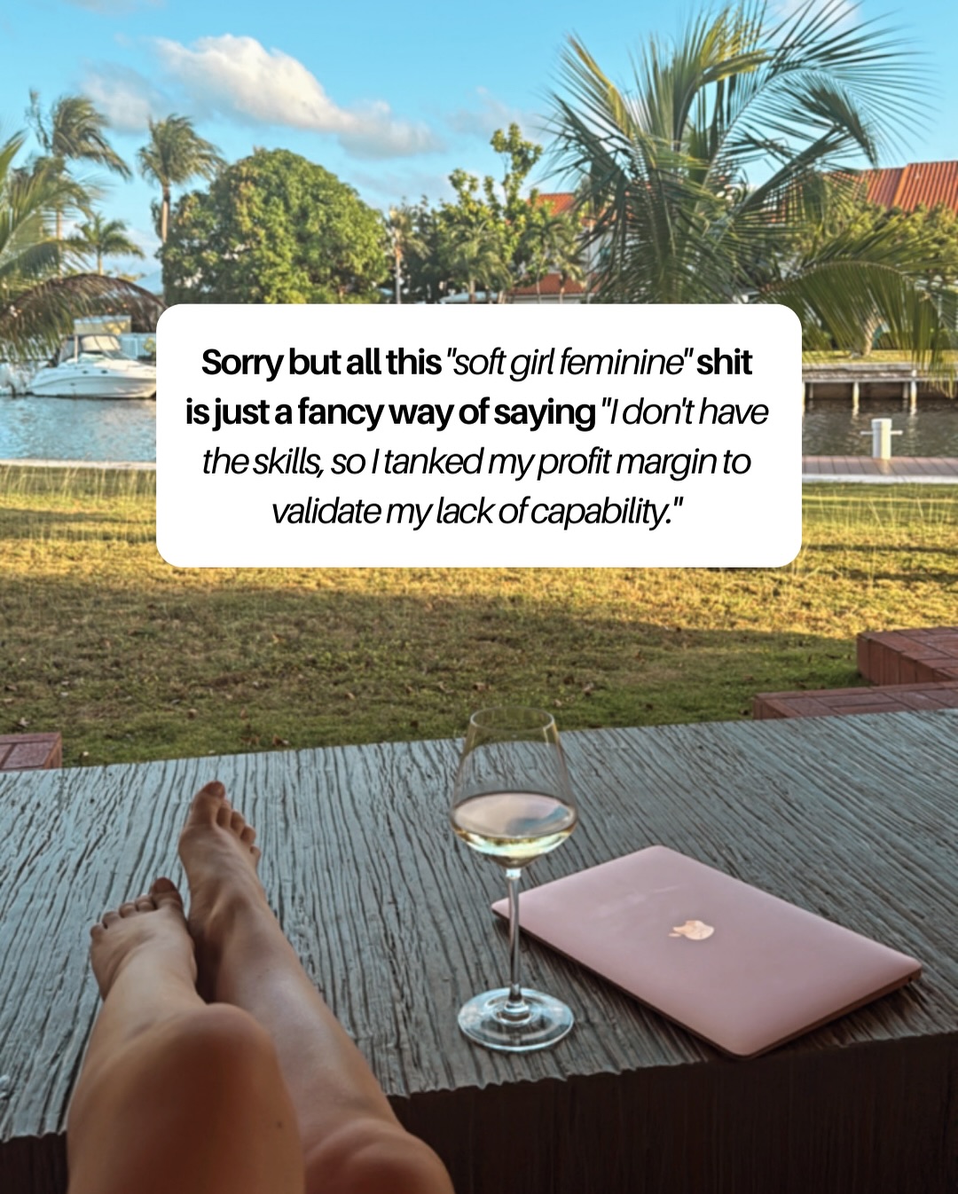 Ask Harriette Facebook ad: Sorry but all this soft girl feminine shit…