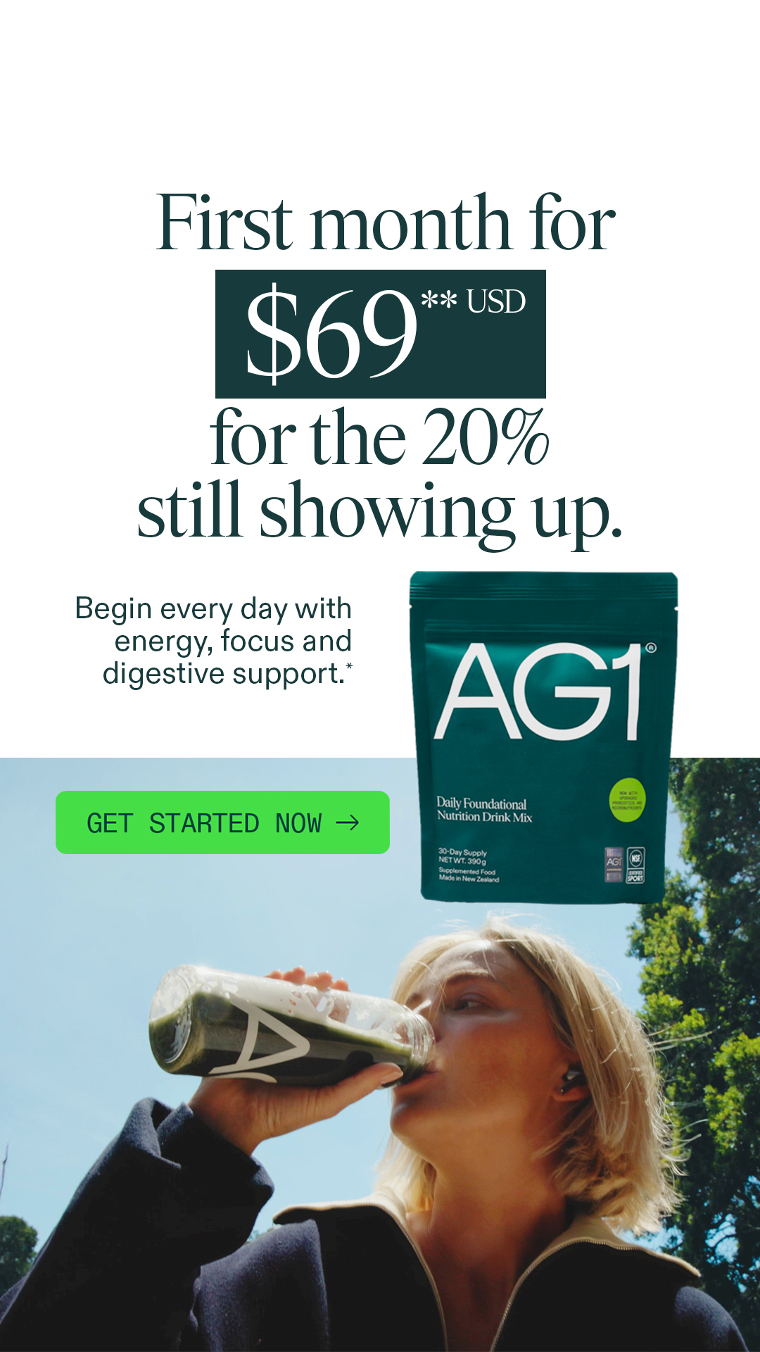 AG1 by Athletic Greens Facebook ad