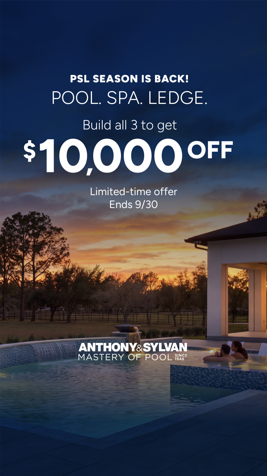 Anthony & Sylvan Pools Facebook ad