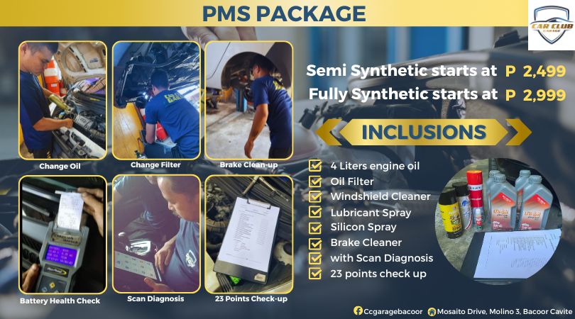 Carclub garage Facebook ad: PMS Package