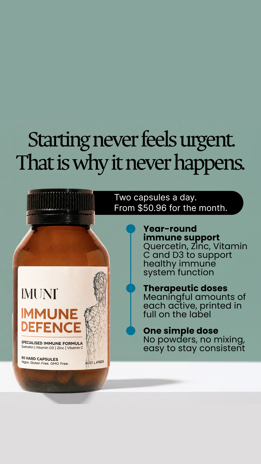 IMUNI Facebook ad: More than the name suggests