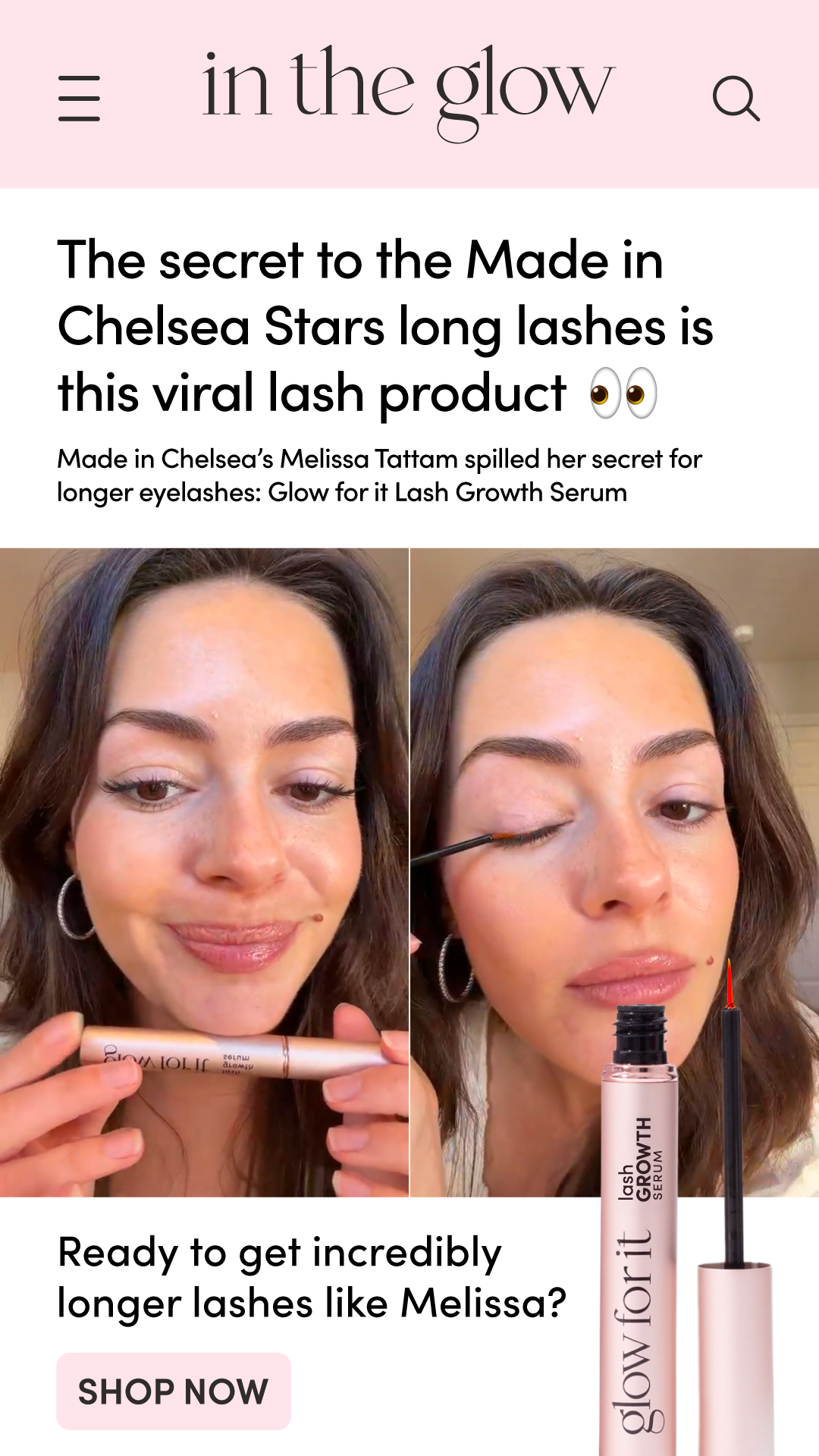 Glow For It Facebook ad