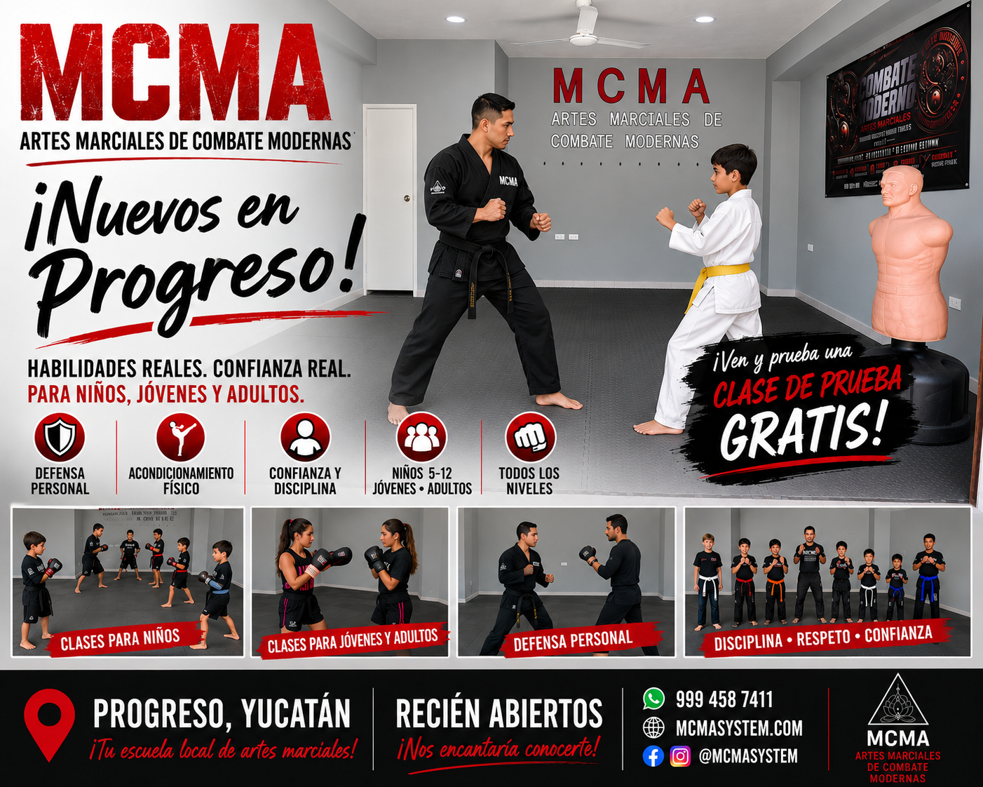 Modern Combat Martial Arts Facebook ad: Chat with us