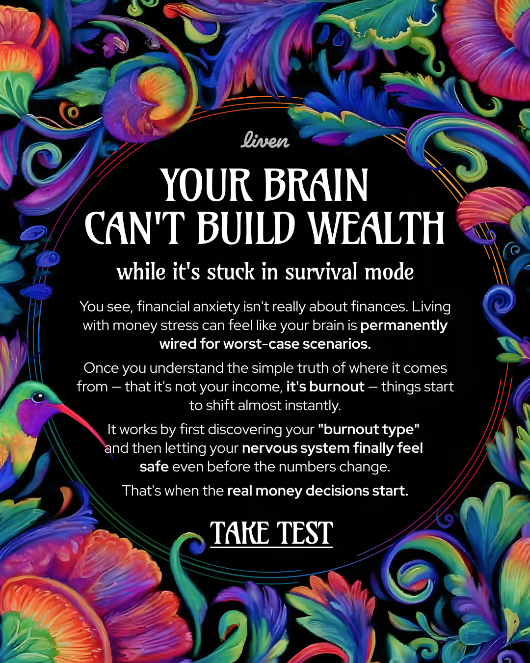 Liven: Self-Discovery Community Facebook ad