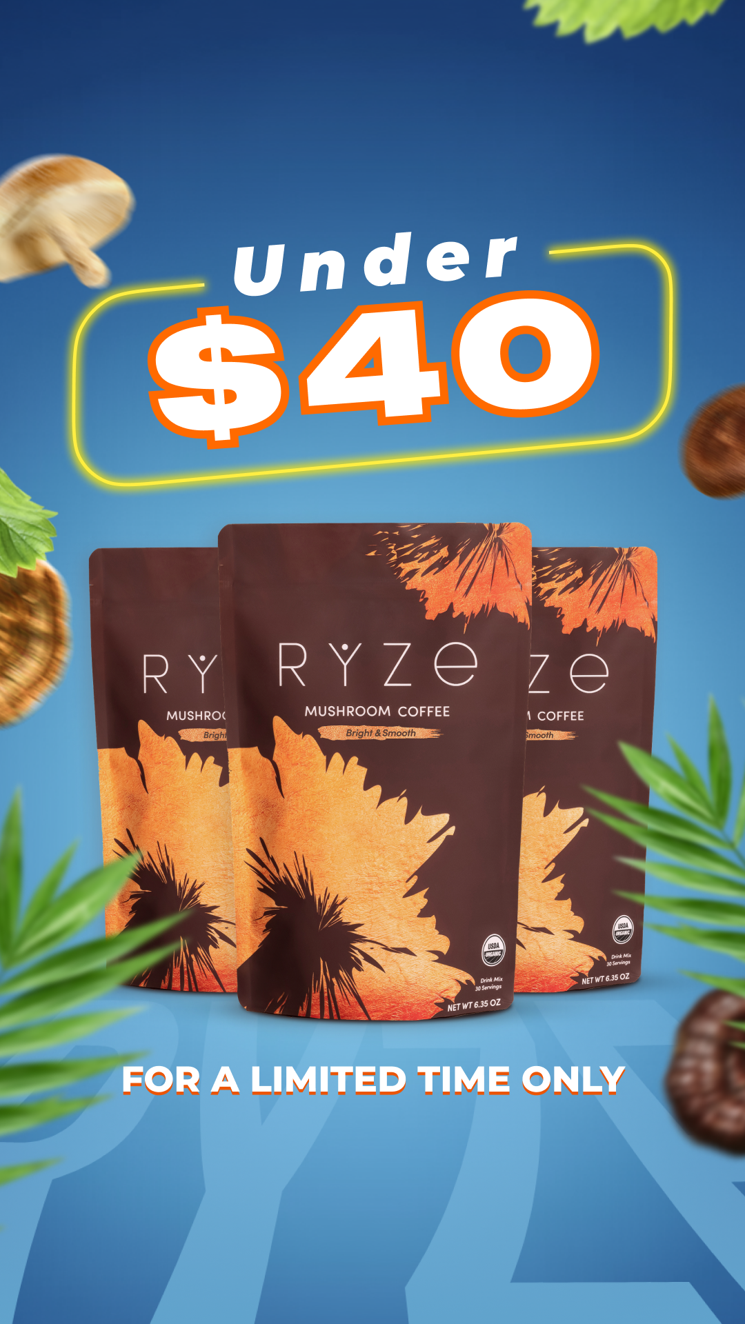 RYZE Superfoods Facebook ad