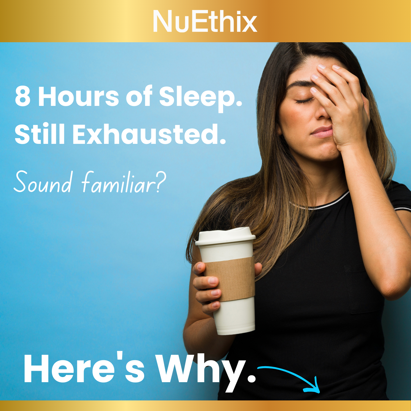 NuEthix Formulations Facebook ad: Exhausted All Day. Wide Awake at 2am. That's Not Insomnia…