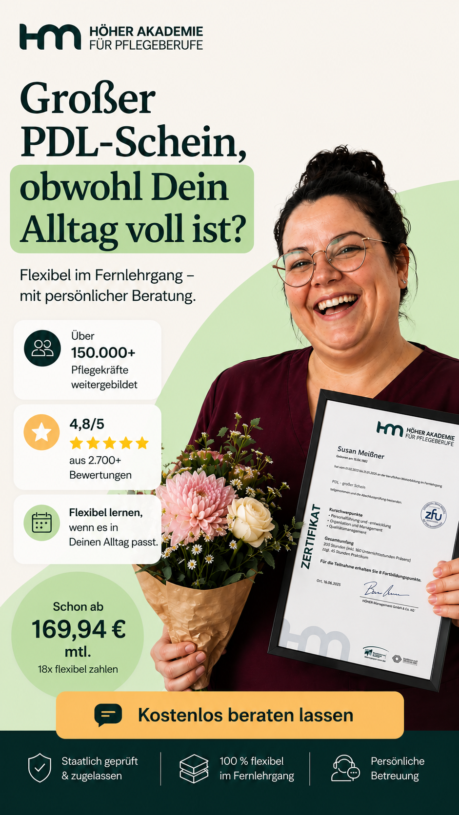 HÖHER Akademie für Pflegeberufe Facebook ad from Jun 10, 2026