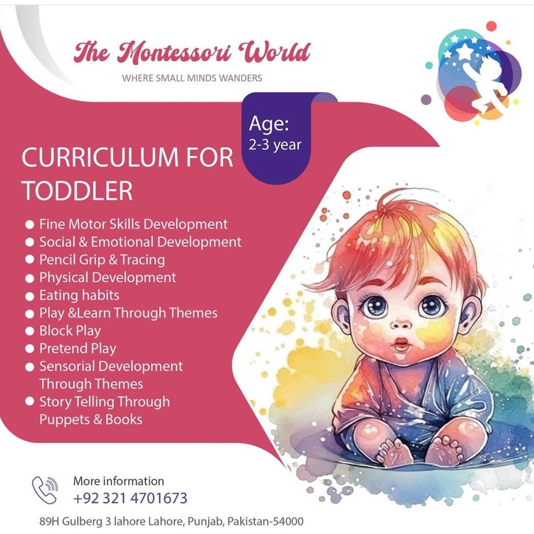 The Montessori World Facebook ad: Curriculum For Toddlers