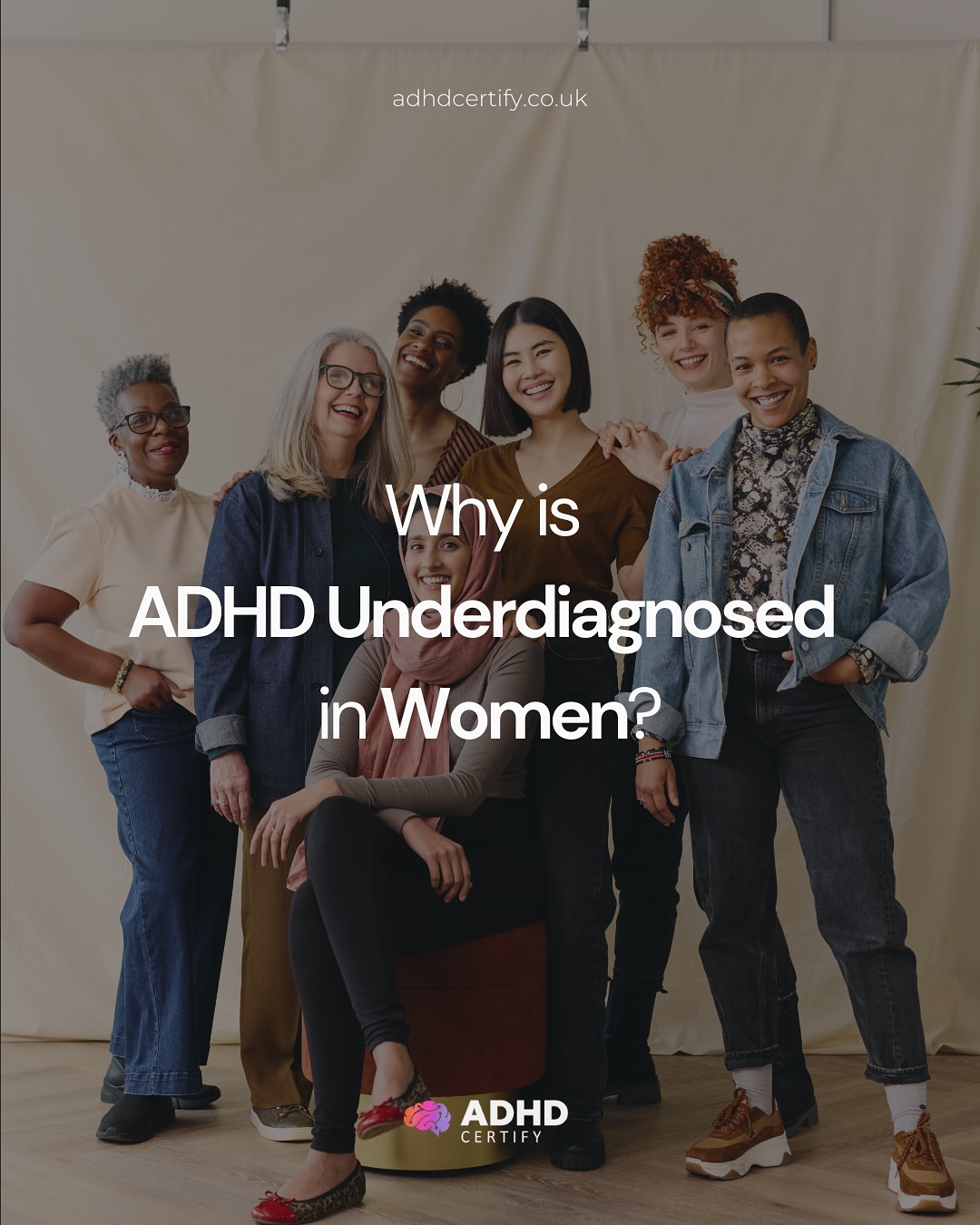 ADHD Certify Facebook ad: Did you know that women are significantly underdiagnosed…