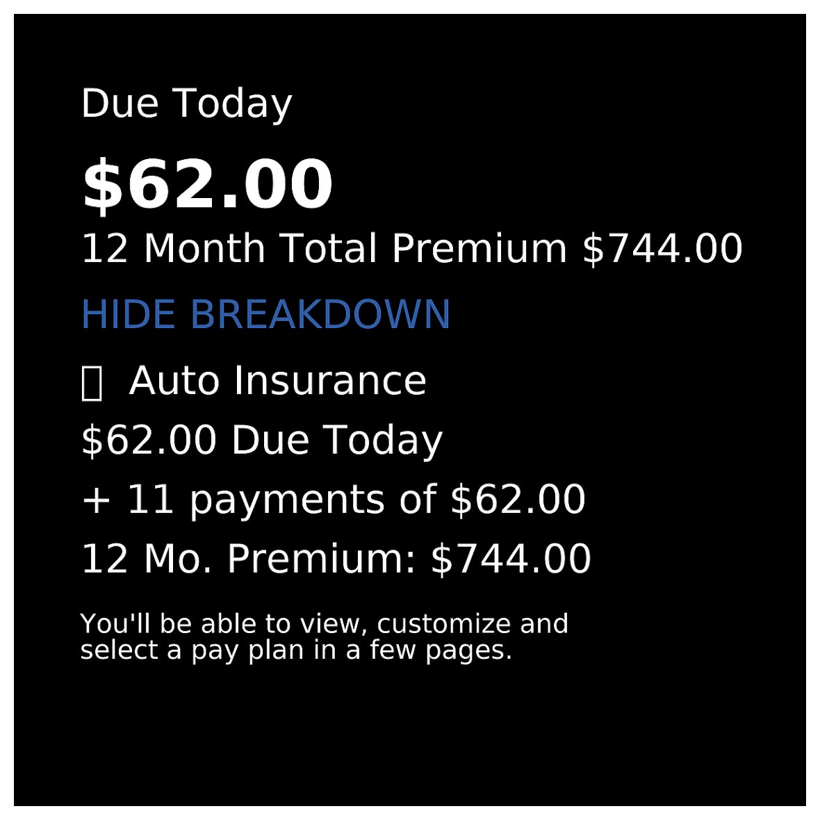 Milton Hawthorne Facebook ad: $62/month for full coverage.