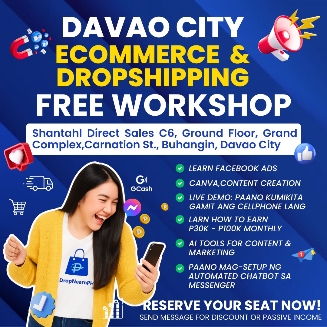 DropNearn Ph Facebook ad: ATTENTION DAVAO! Discover Proven Tools & Skills for Dropโฆ