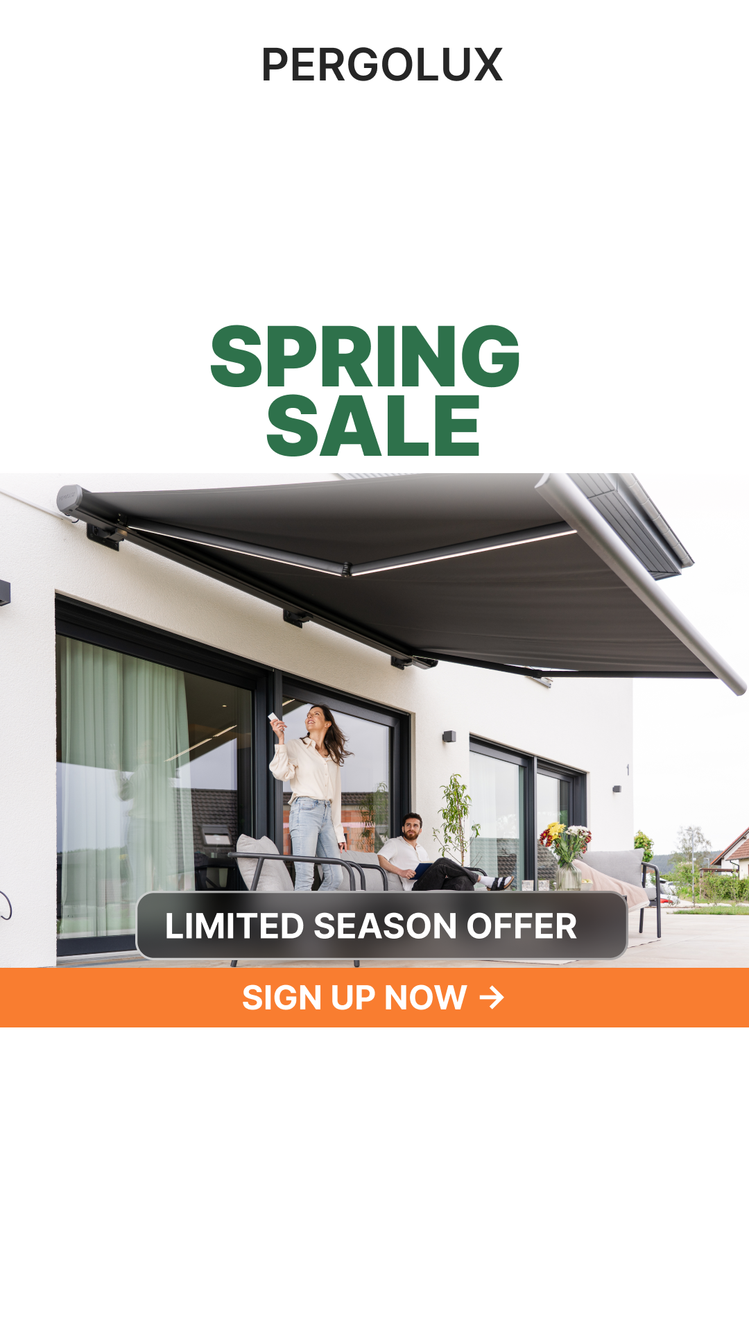 pergolux.au Facebook ad: Scandinavian Design - Built For Every Season