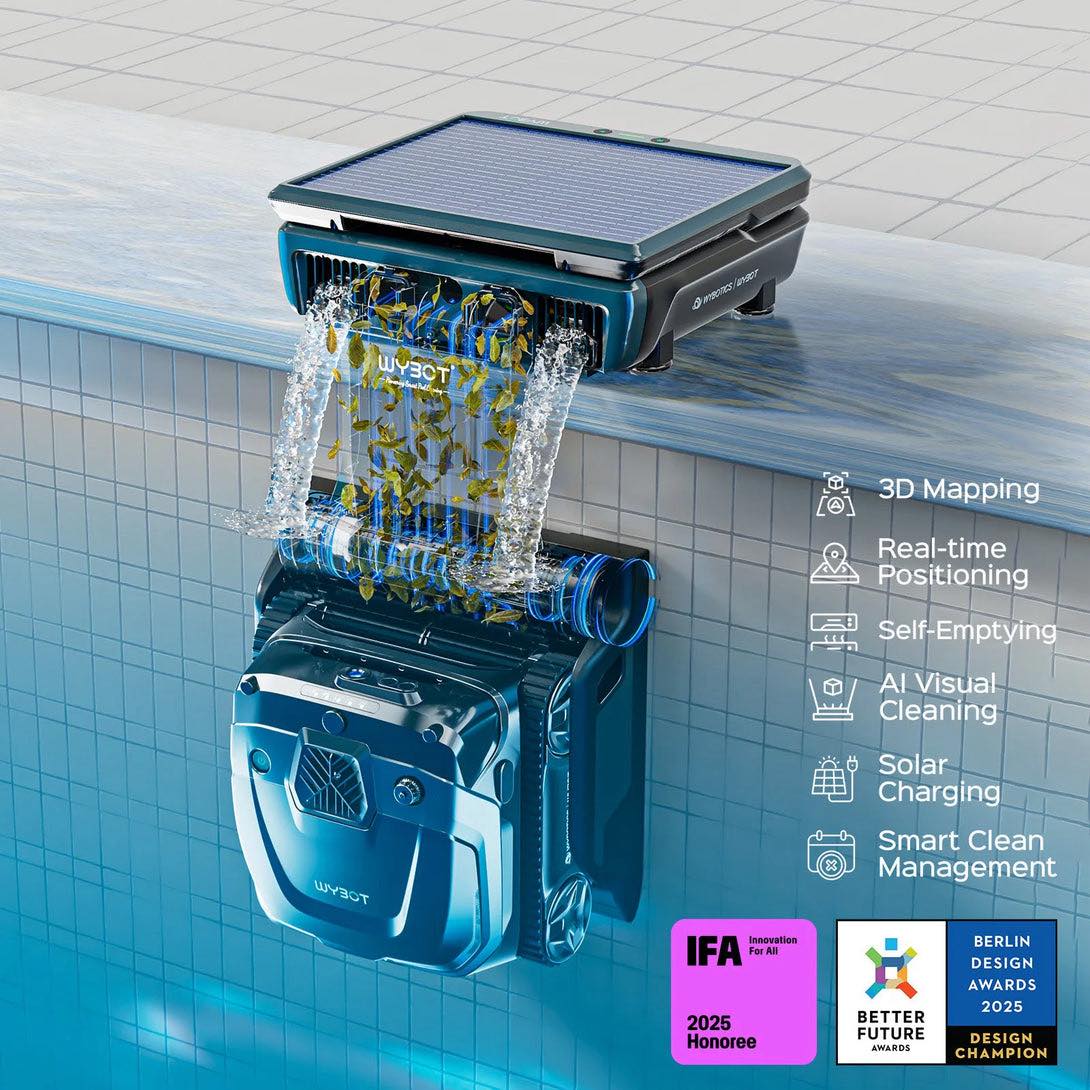 Cash Piscines Belgique Facebook ad: NOUVEAUTÉ EXCLUSIVE: WYBOT S3