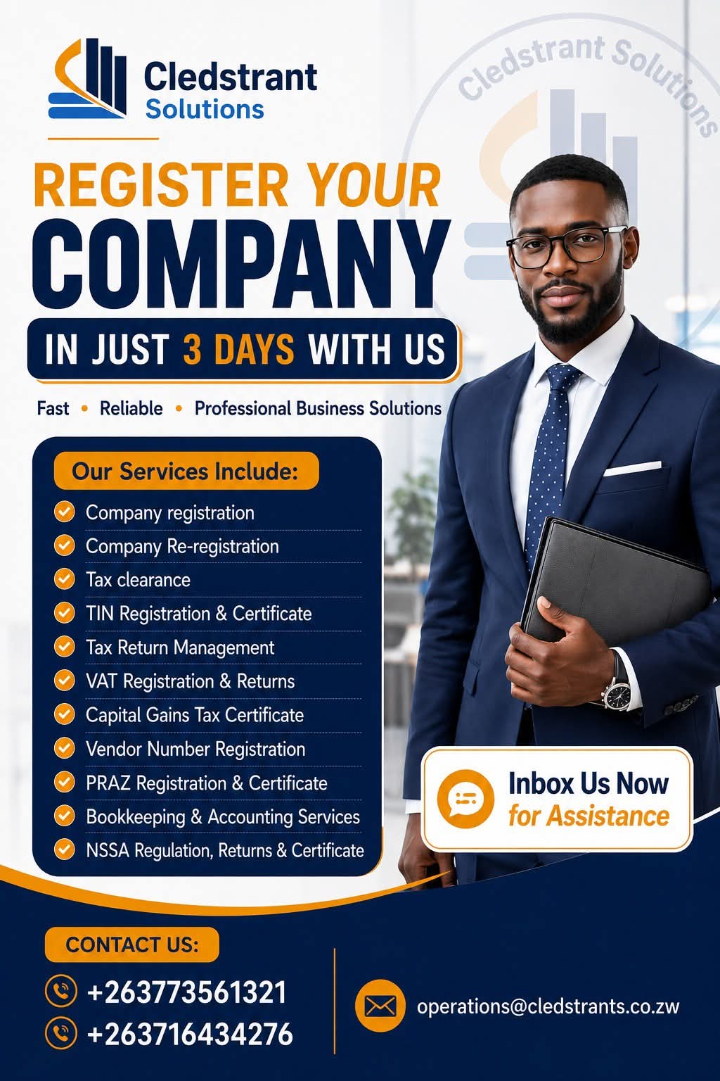 Cledstrant Solutions Facebook ad: Tibatei munyatsonzwisa