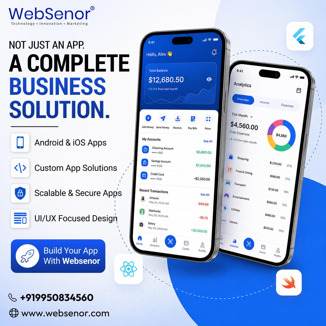 WebSenor Facebook ad: Build Your Business App Today