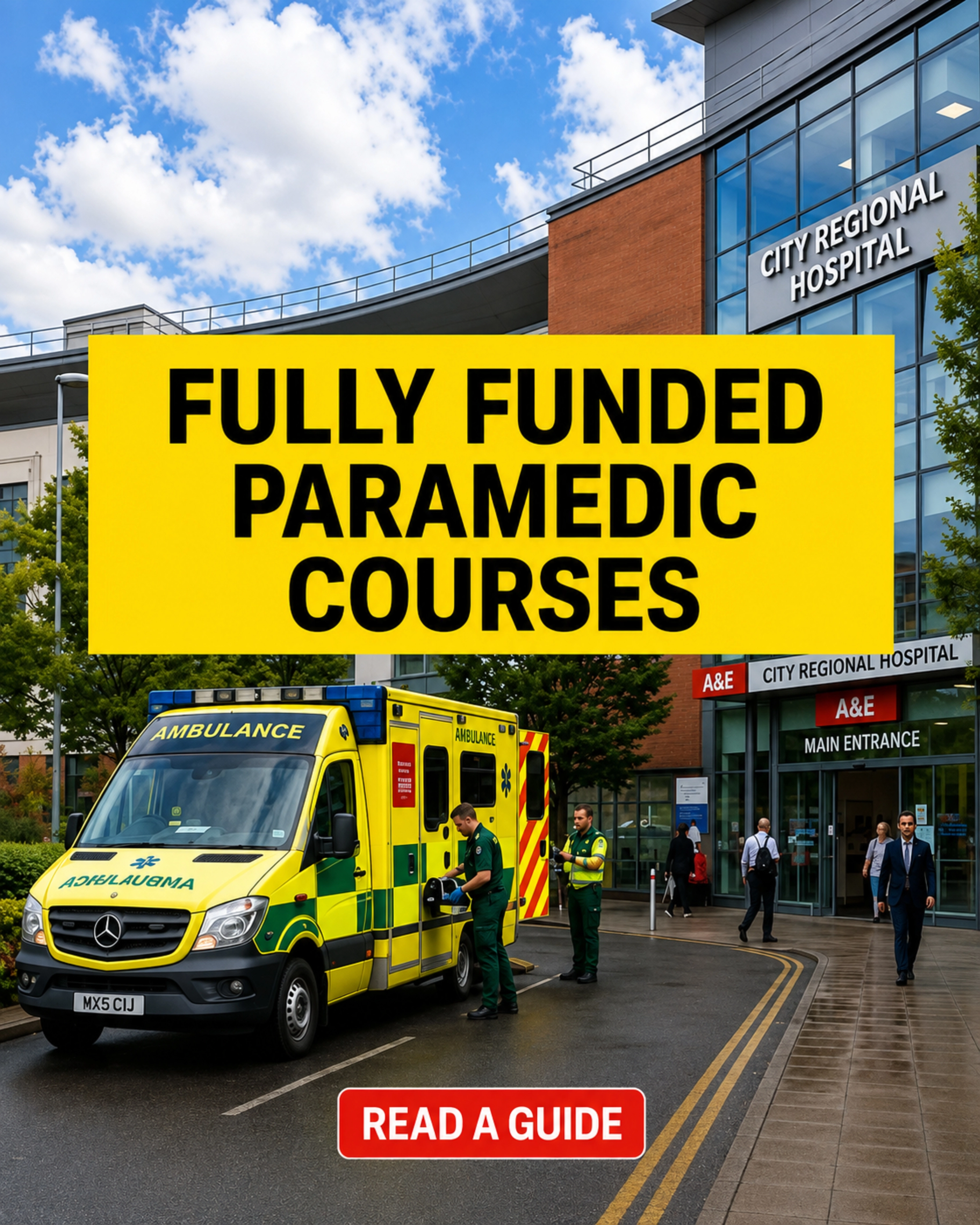 Discount District Facebook ad: Read More About Fully Funded Paramedic Courses