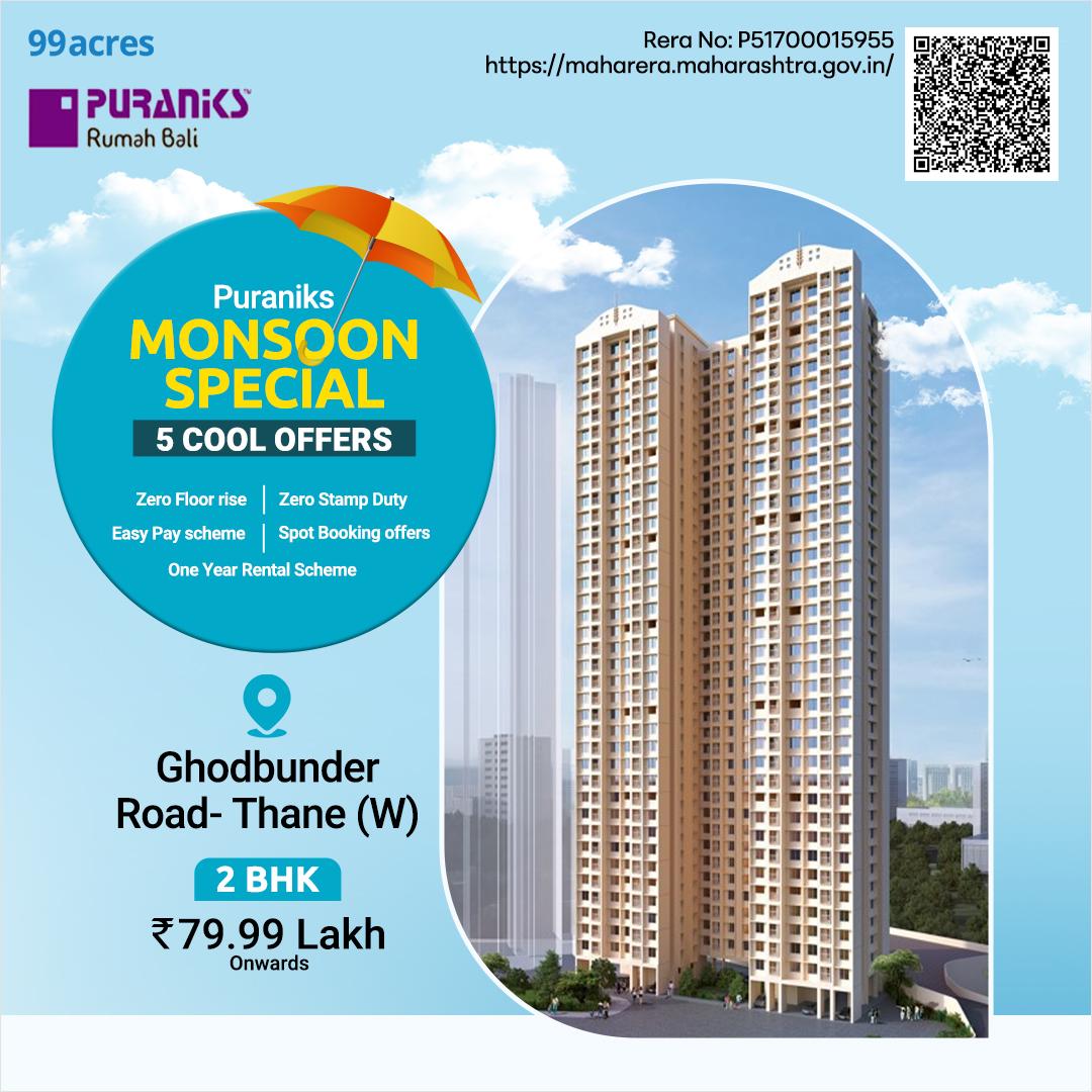 99acres. Thane. Property Services Facebook ad: Monsoon OFFER: Special 5 Cool Offers