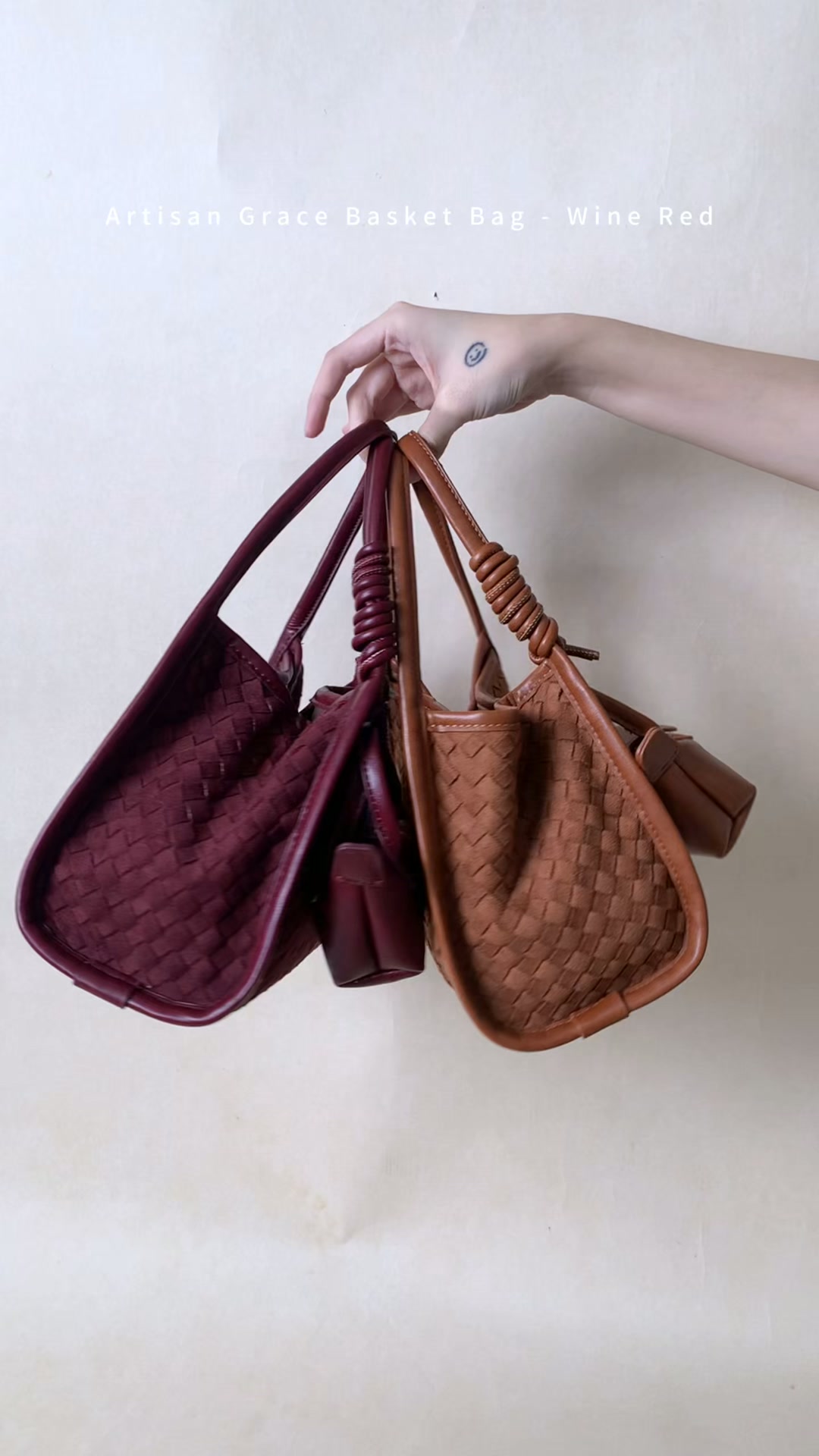 Saoustudio Facebook ad: Artisan Grace Basket Bag - Coffee