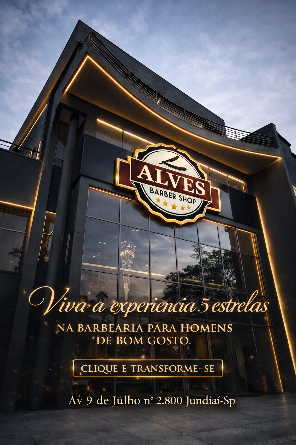 alvessbarbershop Facebook ad: Viva a experiência 5 estrelas em uma barbearia…
