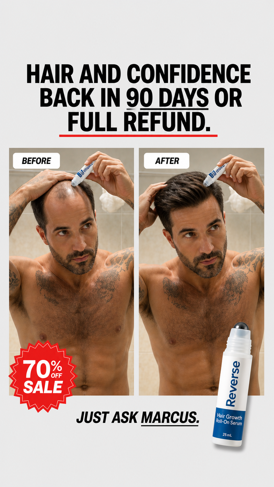 Reverse HairCo Facebook ad