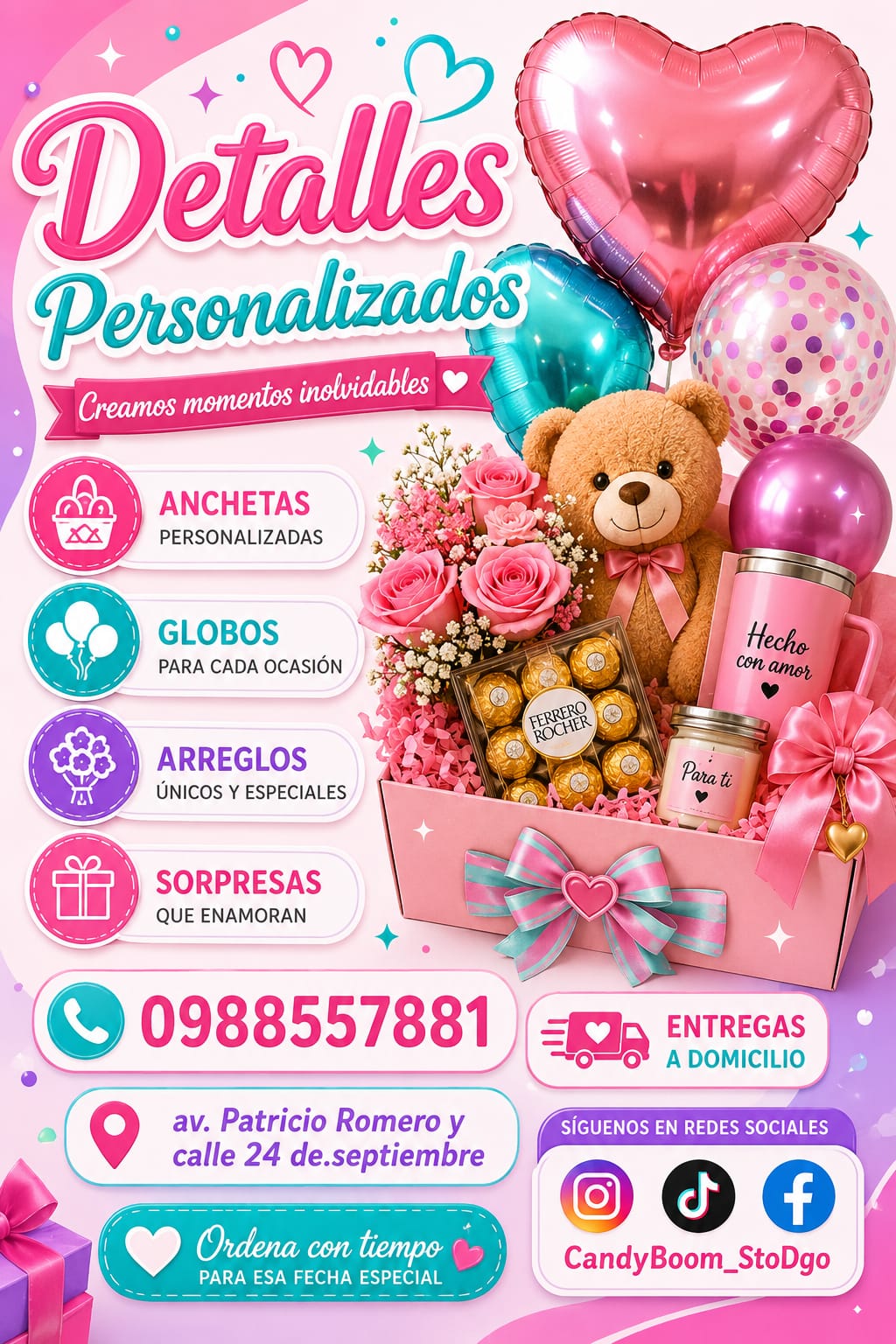 Candy Boom Detalles Personalizados Facebook ad: Personaliza Ya