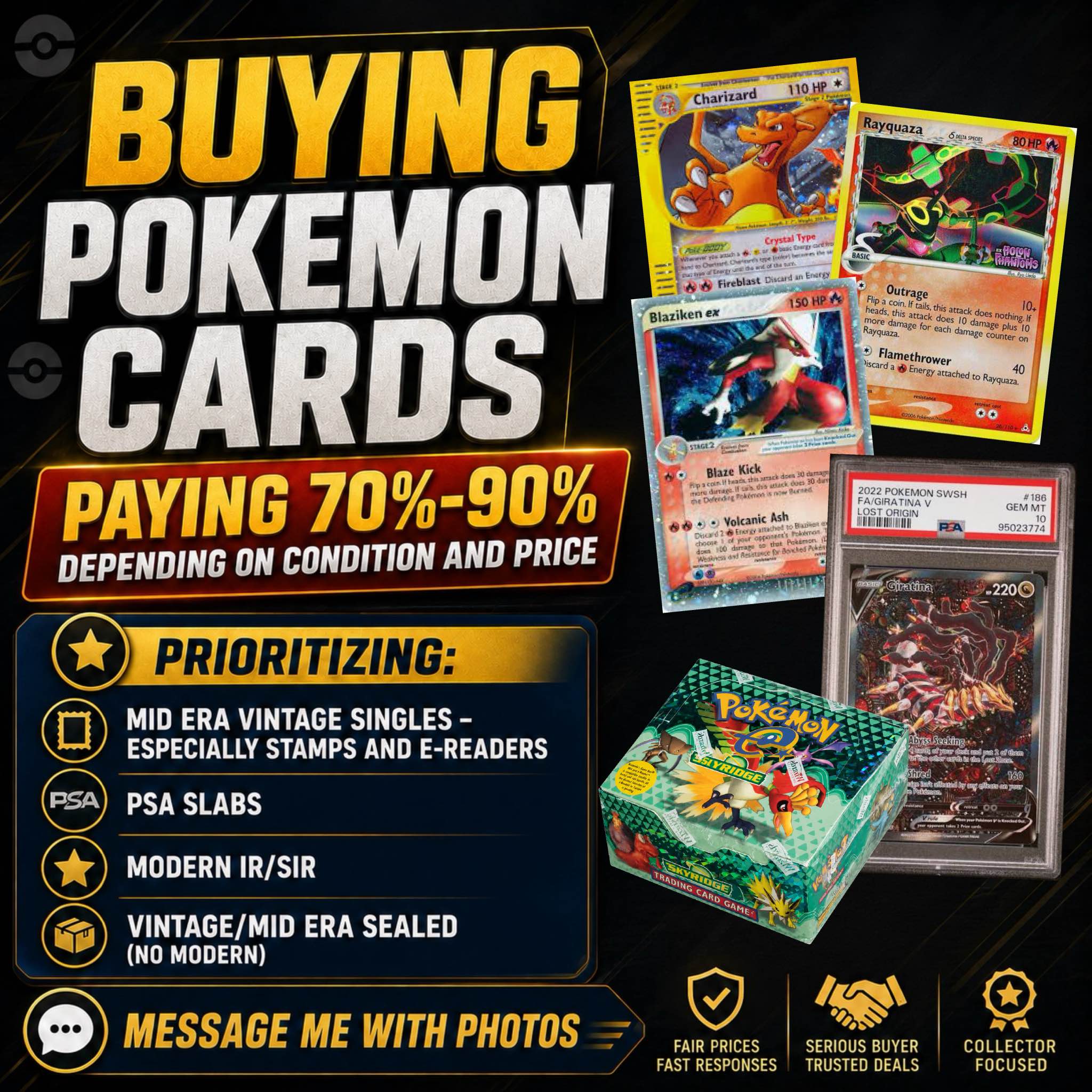 Derrick Huang Facebook ad: Buying Pokemon Card Collections!