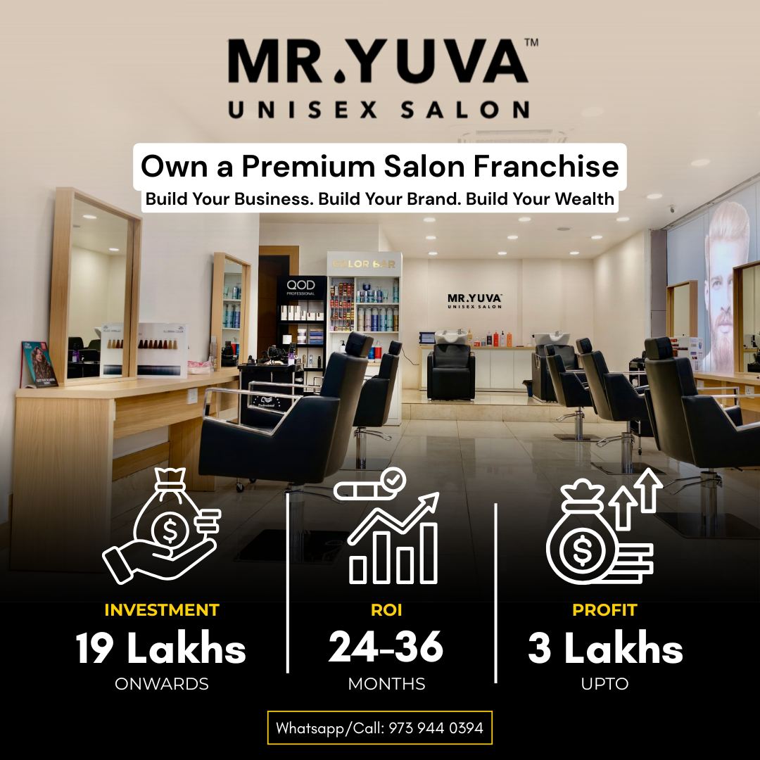 Mr. Yuva Unisex Salon Facebook ad: Premium Salon franchise at just 19Lakhs onwards