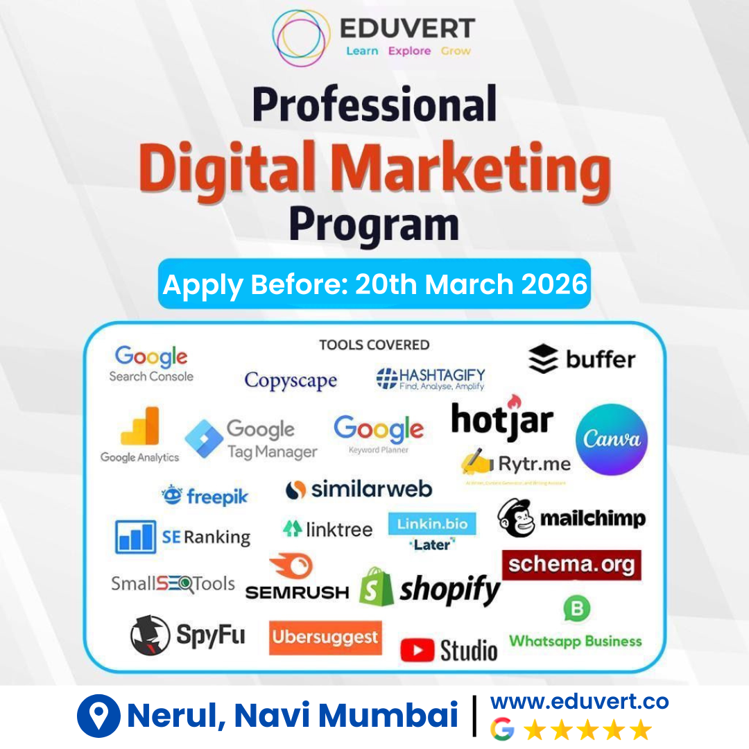EduVert Facebook ad: Become a Digital Marketing Expert in 3.5 Months