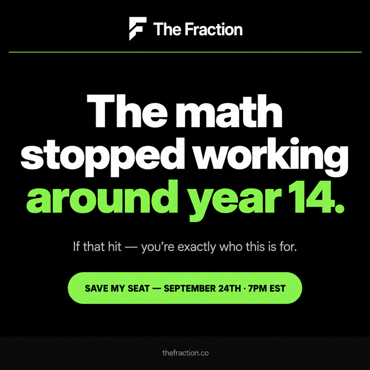 The Fraction Facebook ad: The math stopped working. Here's what comes next.
