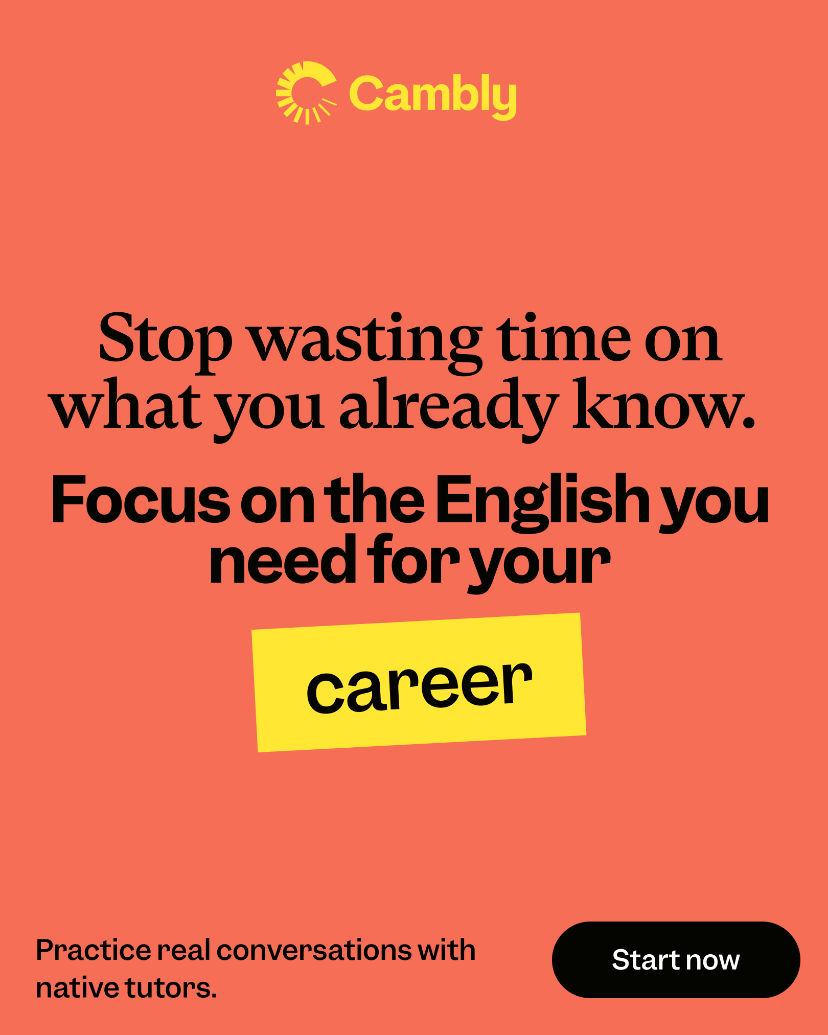 Cambly Facebook ad