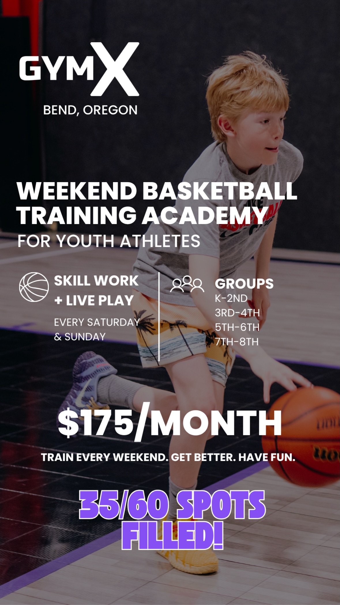 Gym X Bend Facebook ad: Weekend Training Academy -Basketball Training, Strength…