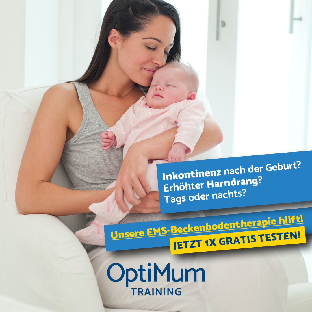OptiMum Training Facebook ad: Probleme mit dem Beckenboden nach der Geburt?