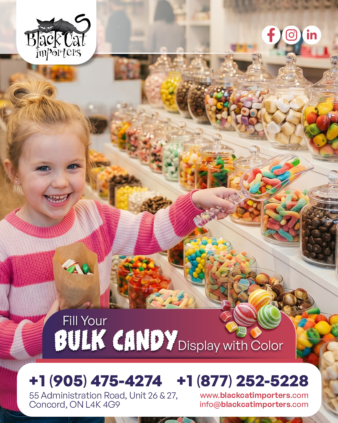 BlackCat Candy Distribution Facebook ad: Home - Black Cat Importers