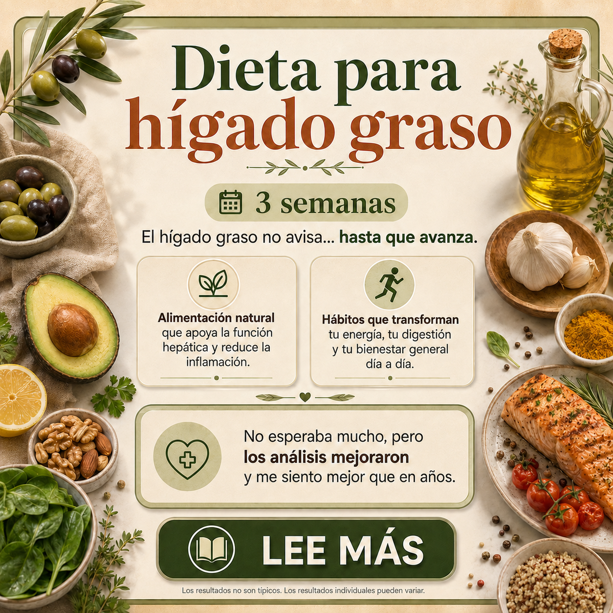 Modo sano YA Facebook ad: Es momento de cuidar tu higado graso antes que sea tarde
