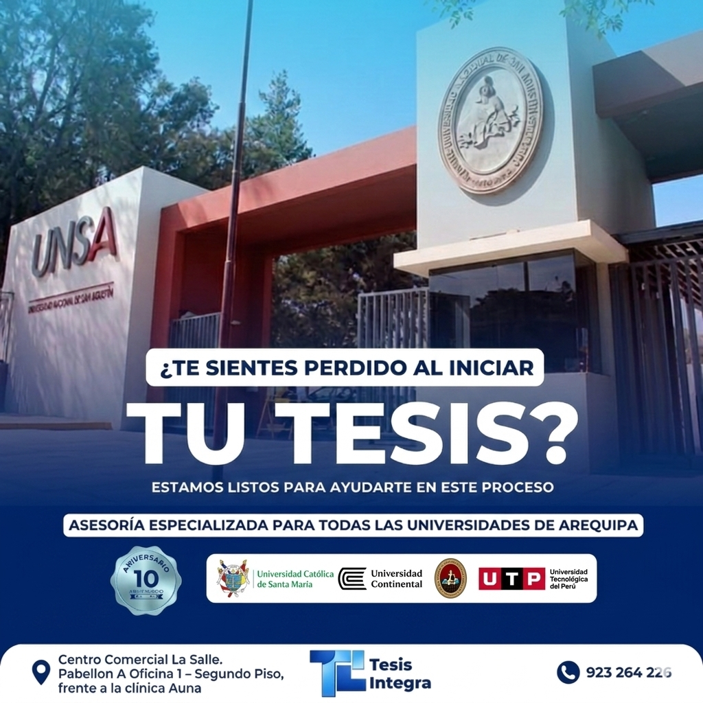Tesis Integra Arequipa Facebook ad: Escríbenos