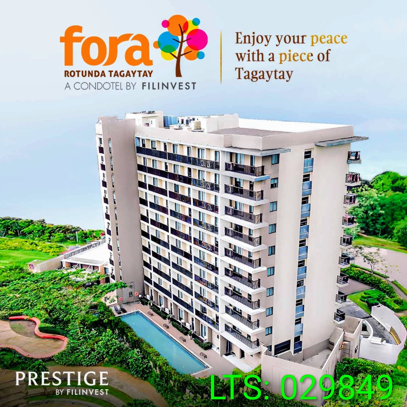 Condotel by Fora Tagaytay Facebook ad: FORA TAGAYTAY CONDOTEL INVESTMENT!