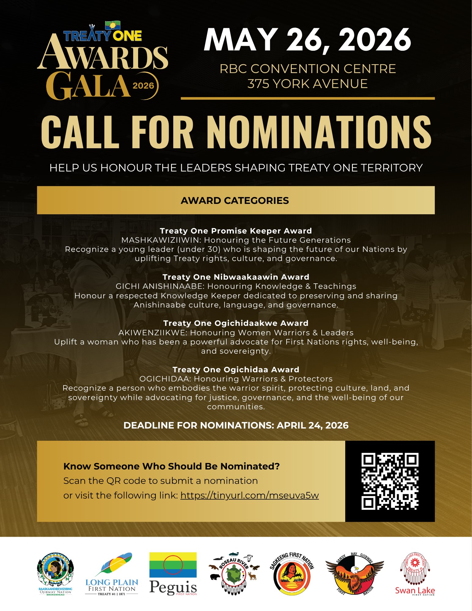 Treaty One Facebook ad: REMINDER: NOMINATION DEADLINE APPROACHING | 2026 TREATY ONE…