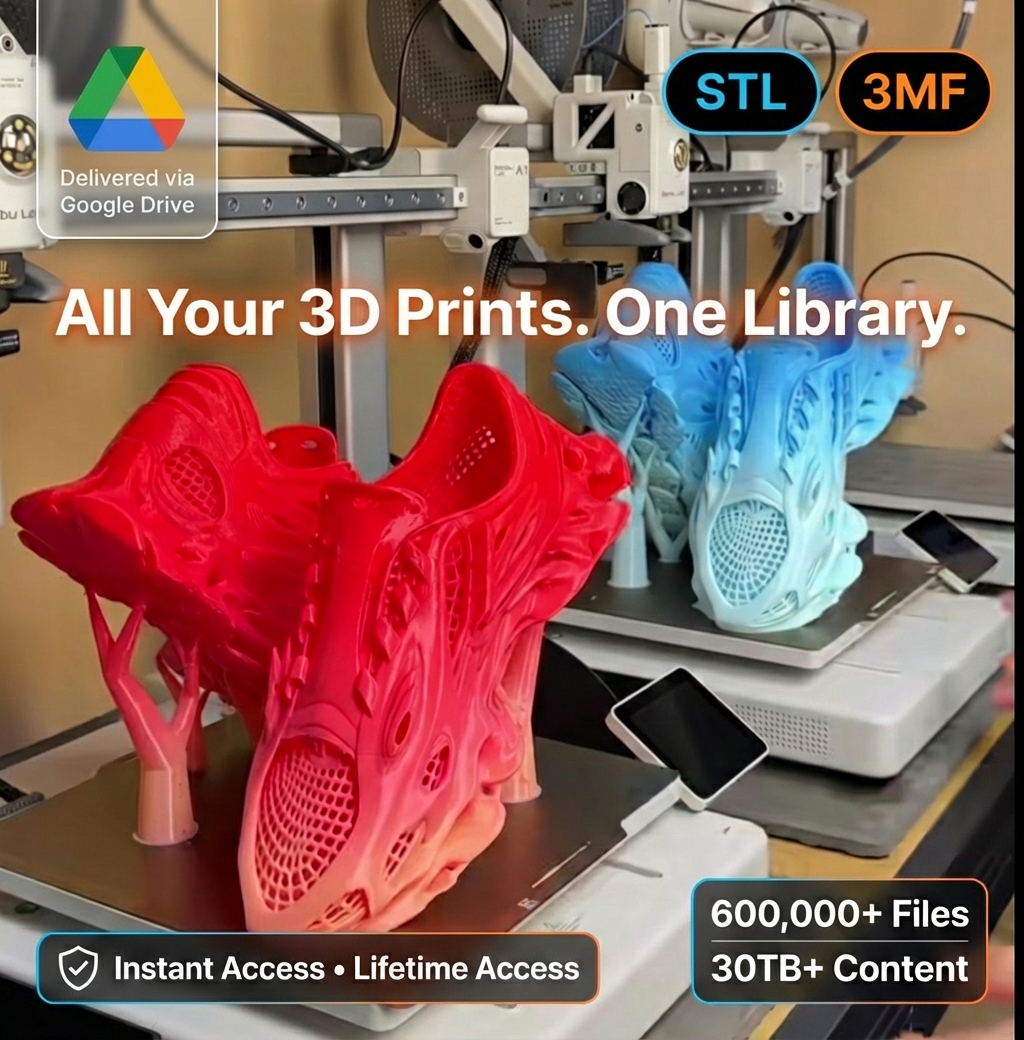 MakerForge Facebook ad: Most STL Bundles Look Big, This One Prints Right