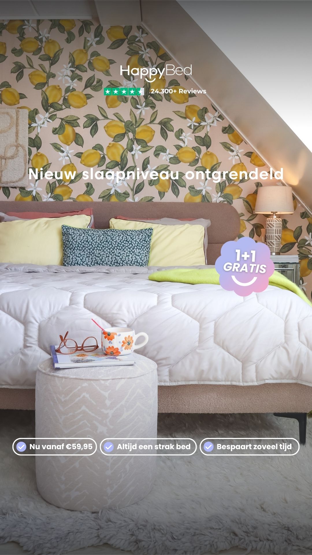 HappyBed Facebook ad