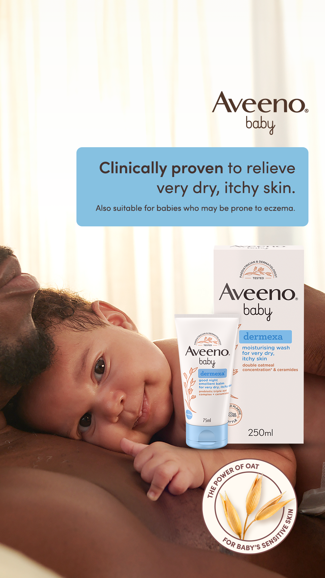 Aveeno Baby UK & Ireland Facebook ad from Jan 12, 2026