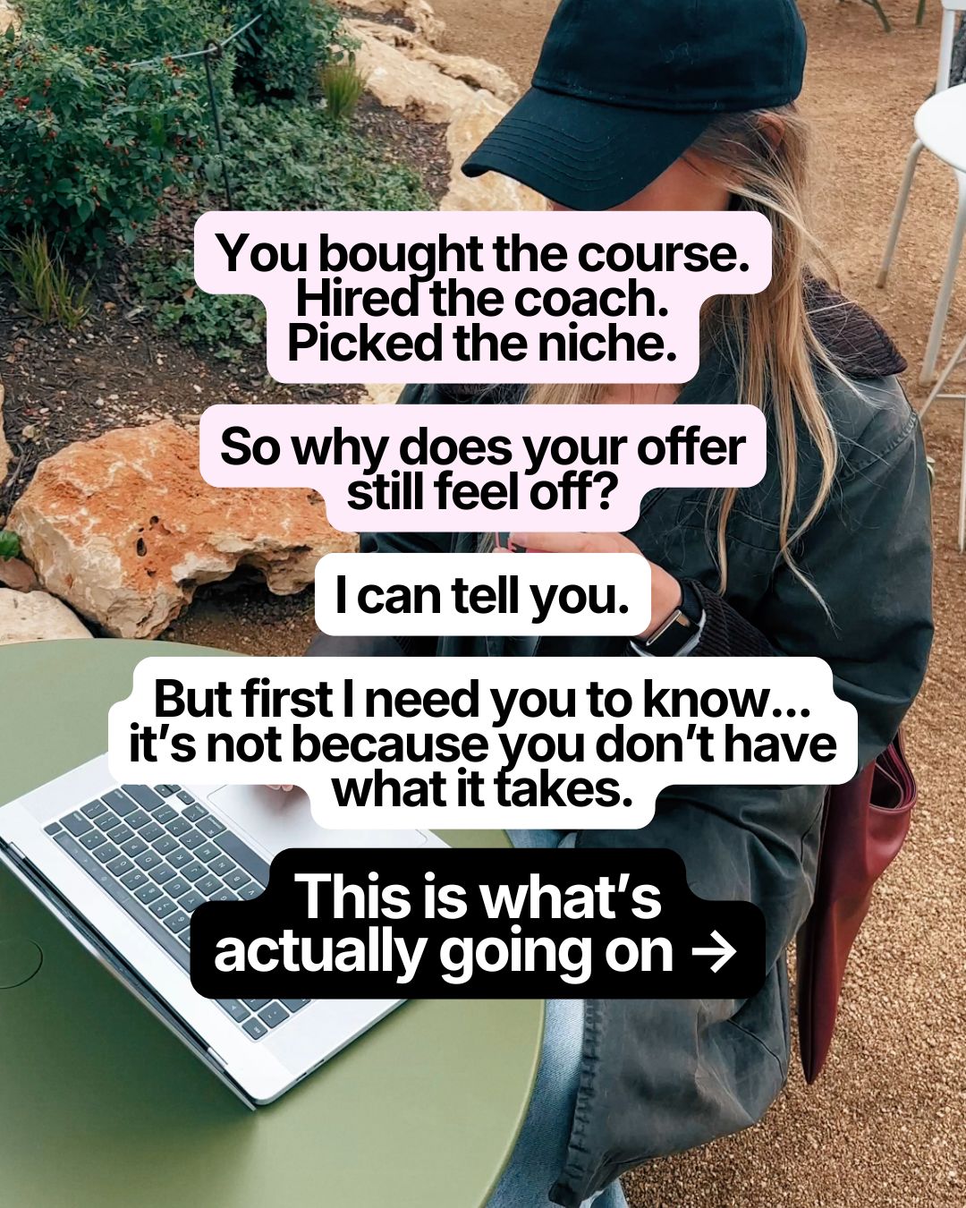 ExGirlboss Facebook ad: Before you hire that expensive business coach…talk to…