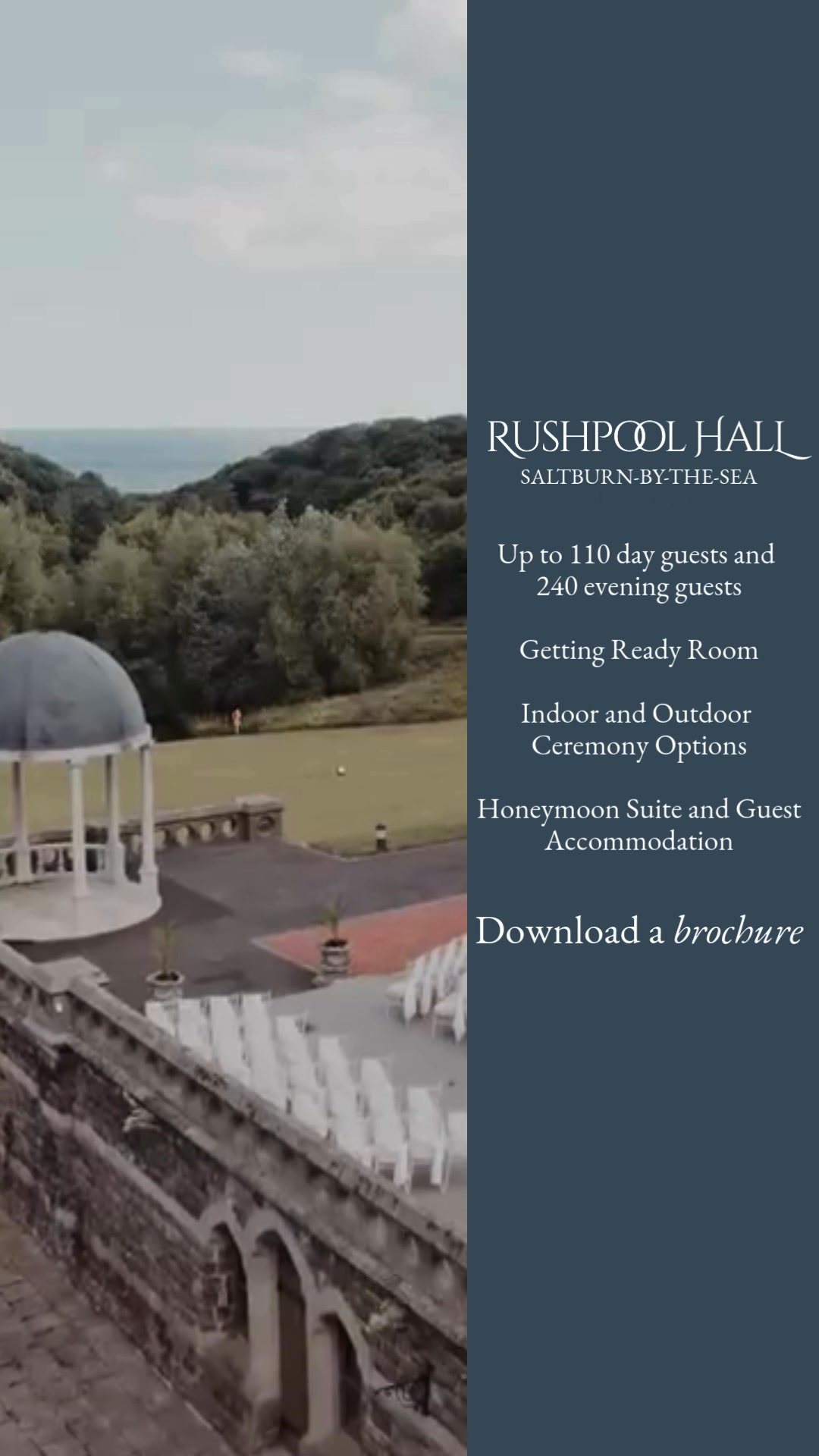 Rushpool Hall Facebook ad: Download a Brochure