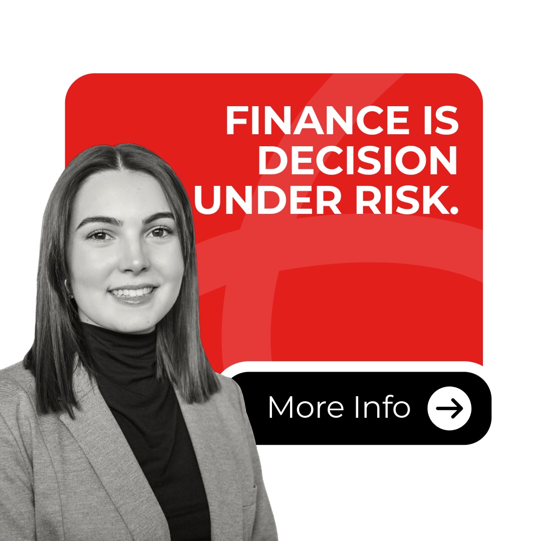 Iscte Business School Facebook ad: Finance is decision under risk.