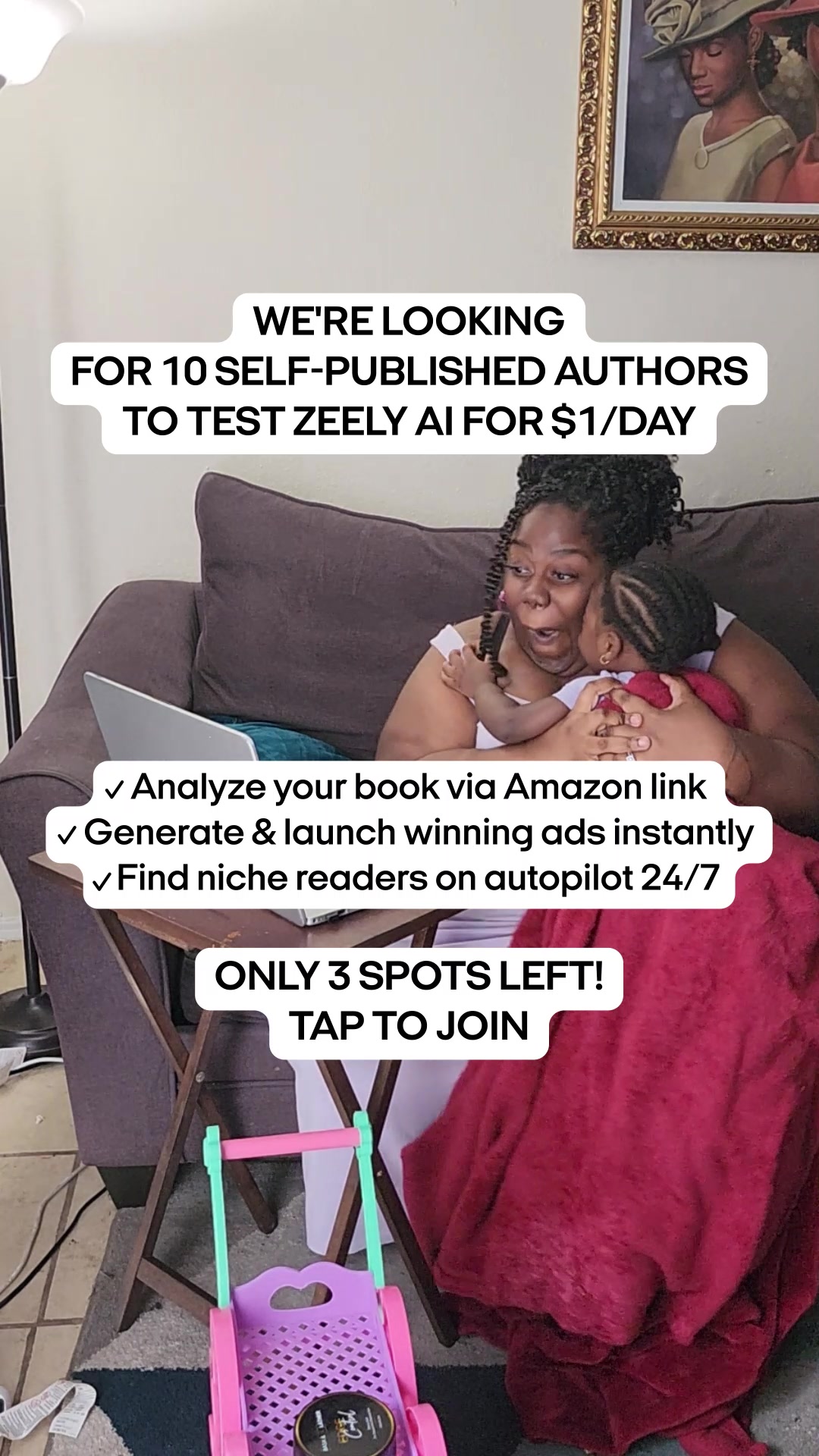 Olivia Bennett Facebook ad: I create top-selling ads with AI