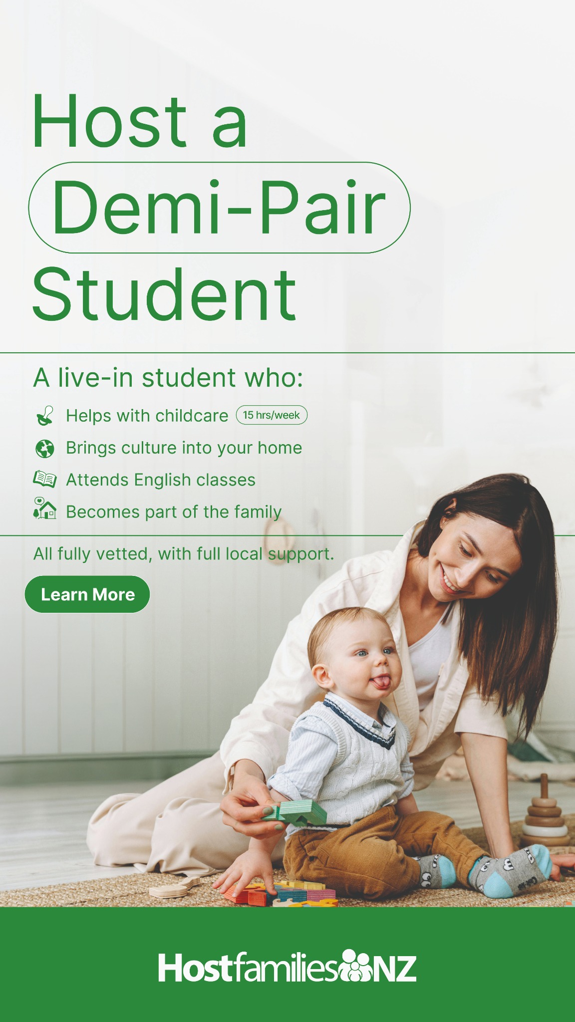 Host Families NZ Facebook ad from Aug 13, 2025